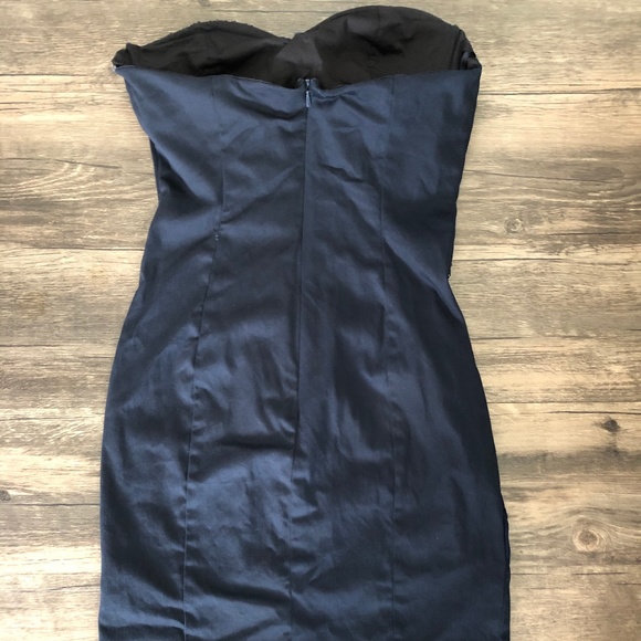 Blue Strapless Elise Ryan Sequin Dress 4 - Picture 3 of 3